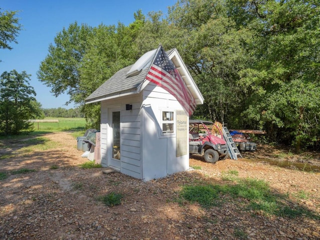 view of shed
