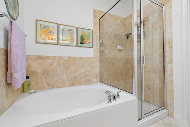 14100 Avery Ranch Blvd Unit 1402, Austin, TX 78717 - full bathroom featuring a bath and a stall shower