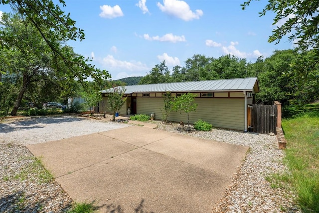 exterior space featuring driveway