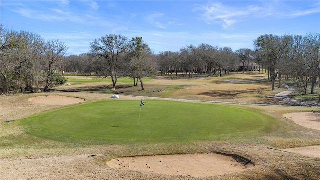 view of community with view of golf course