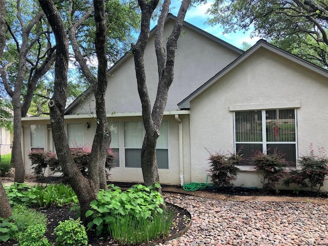 view of home's exterior featuring stucco siding