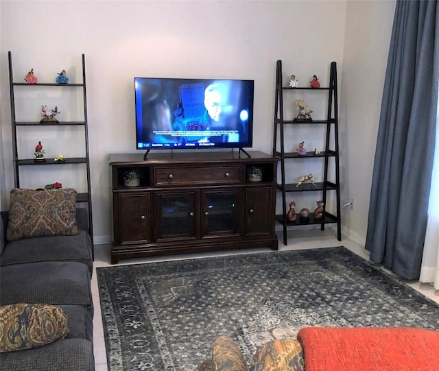 living room with baseboards