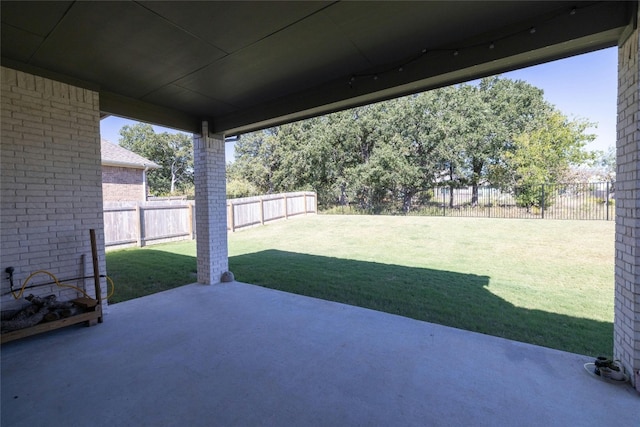 view of patio / terrace with a fenced backyard