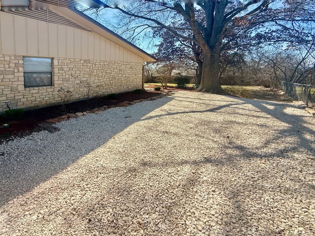 view of home's exterior featuring brick siding