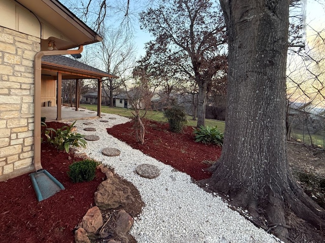 view of yard featuring a patio