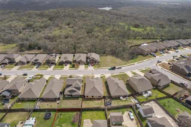 bird's eye view with a residential view