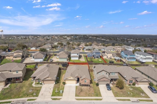 bird's eye view with a residential view