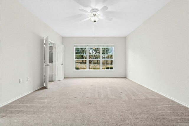 216 Farm Hill Dr, Georgetown, TX 78633 - carpeted empty room with ceiling fan and baseboards