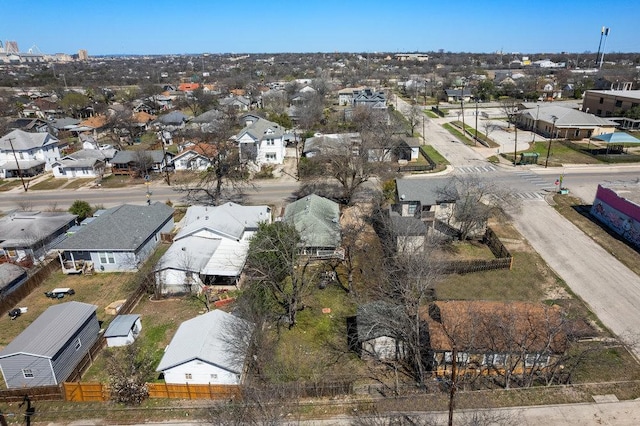 drone / aerial view with a residential view