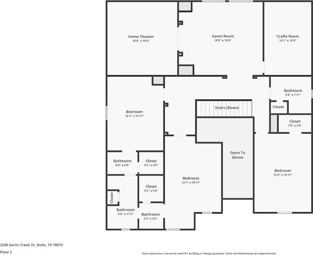 2246 Garlic Creek Dr, Buda, TX 78610 - view of home floor plan