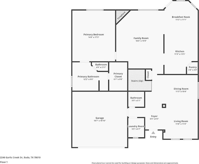 2246 Garlic Creek Dr, Buda, TX 78610 - view of room layout