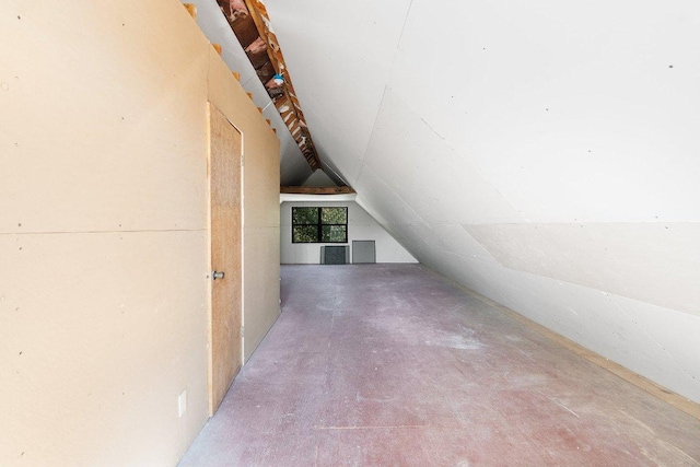 bonus room with lofted ceiling