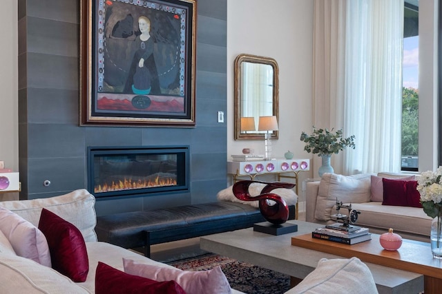 714 Crystal Creek Dr, Austin, TX 78746 - living area featuring plenty of natural light and a fireplace