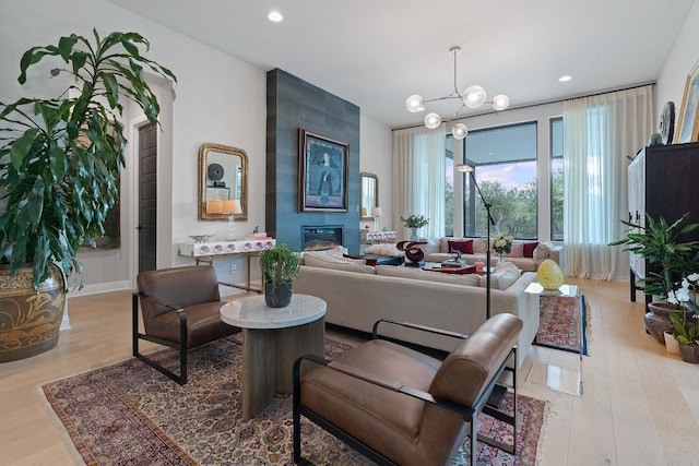 714 Crystal Creek Dr, Austin, TX 78746 - living room with light wood-type flooring and recessed lighting