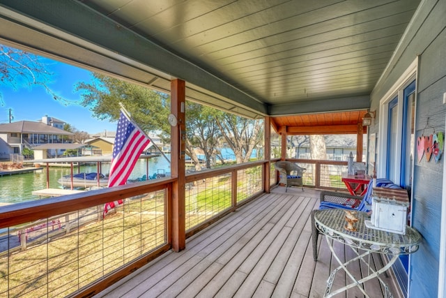 331 Grandview Dr, Horseshoe Bay, TX 78657 - sunroom featuring a residential view and a water view