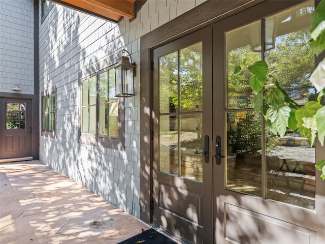 entrance to property with french doors