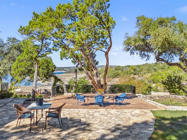 view of patio / terrace with fence