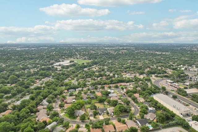 aerial view with a residential view