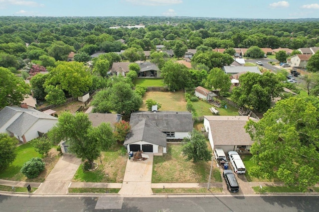 aerial view with a residential view