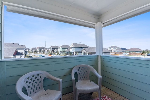 balcony with a residential view