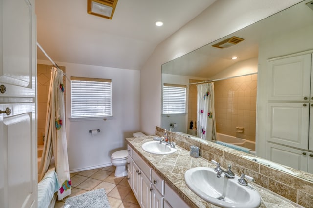 full bathroom featuring a sink, visible vents, and shower / bathtub combination with curtain