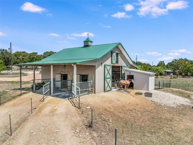 view of horse barn