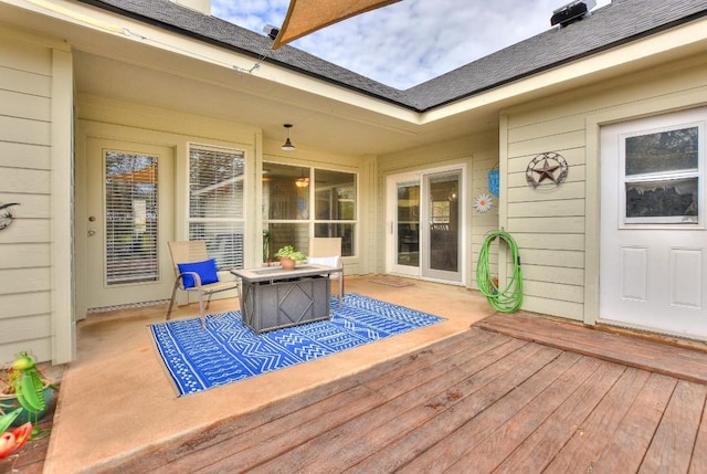 view of wooden deck