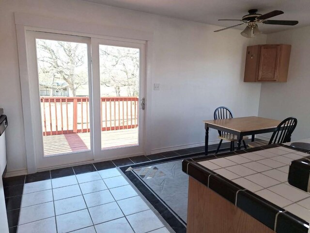 107 Patricia Rd, Georgetown, TX 78628 - entryway with ceiling fan and tile patterned flooring