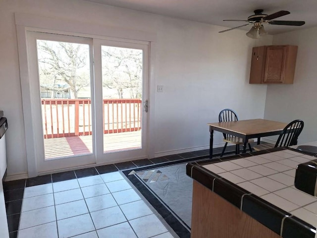 107 Patricia Rd, Georgetown, TX 78628 - entryway with ceiling fan and tile patterned flooring