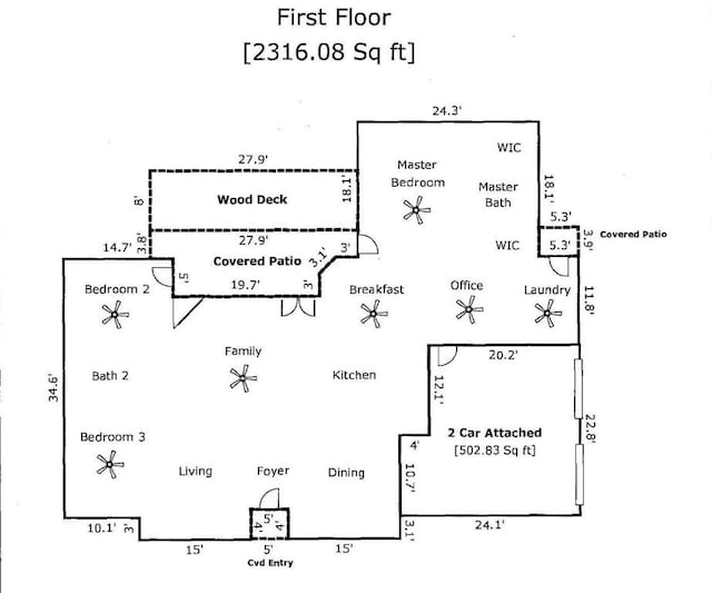107 Patricia Rd, Georgetown, TX 78628 - view of floor plan / room layout