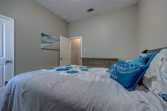 bedroom with visible vents