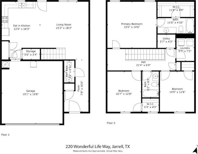 220 Wonderful Life Way, Jarrell, TX 76537 - view of home floor plan
