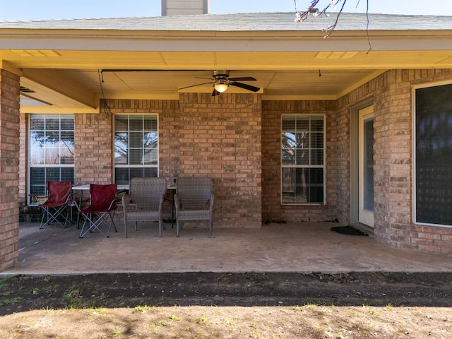 4201 Capri Dr, Killeen, TX 76549 - view of patio / terrace with a ceiling fan