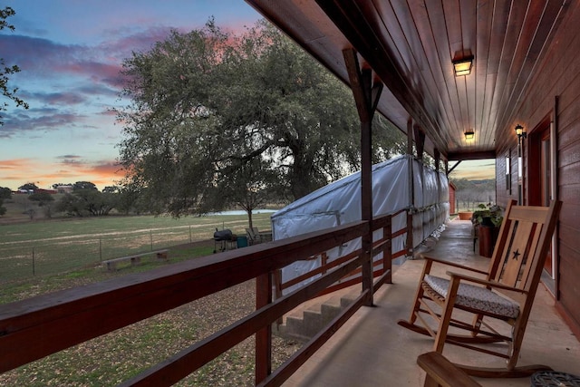 view of patio with fence