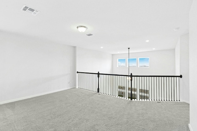 4419 College Square Dr, Round Rock, TX 78665 - unfurnished room featuring carpet floors, recessed lighting, baseboards, and visible vents