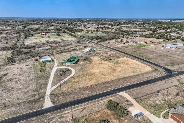 bird's eye view with a rural view