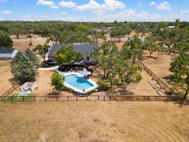 bird's eye view featuring a rural view