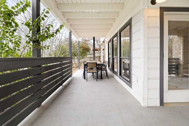 view of patio / terrace featuring outdoor dining space