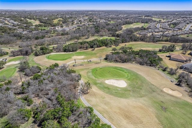 aerial view with view of golf course