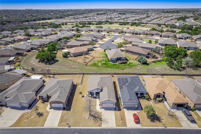 aerial view with a residential view