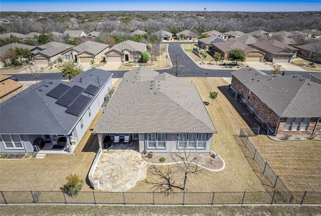 aerial view featuring a residential view