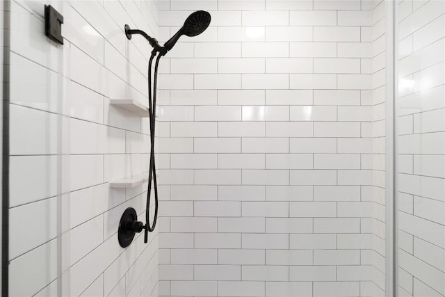 room details with a shower stall