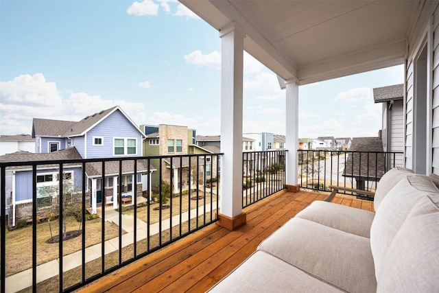 balcony with a residential view