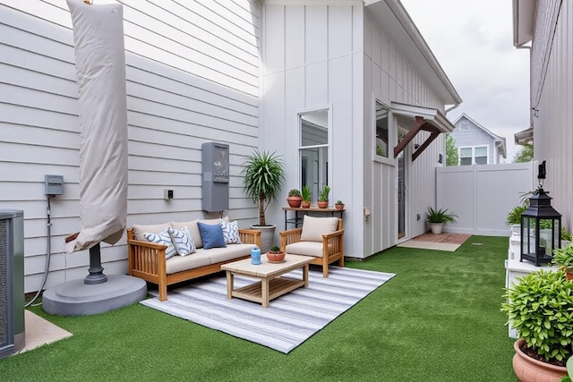 7902 Sutcliffe Dr, Austin, TX 78744 - rear view of house featuring an outdoor living space