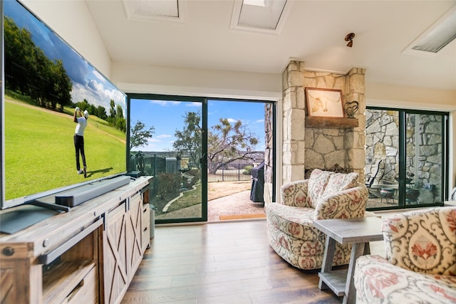 view of sunroom