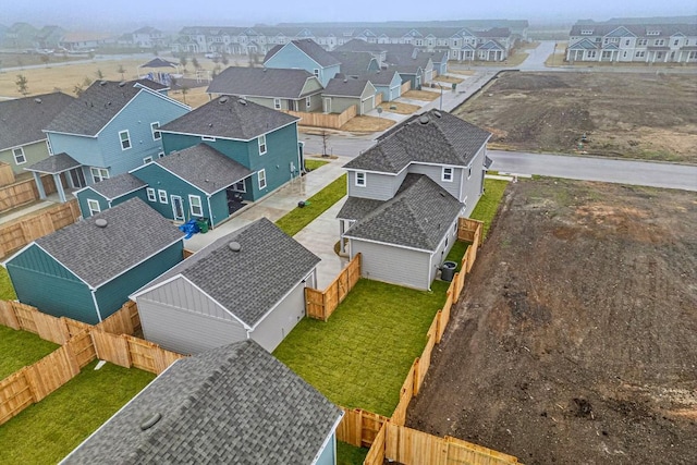 bird's eye view with a residential view