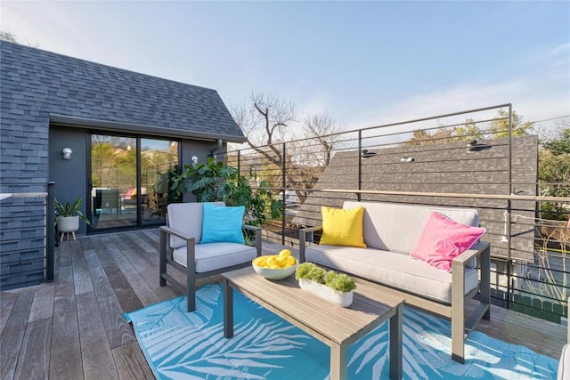 deck featuring an outdoor hangout area