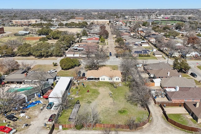 bird's eye view with a residential view