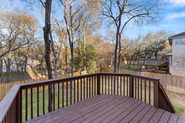 3405 Mulberry Creek Dr, Austin, TX 78732 - wooden terrace with a fenced backyard