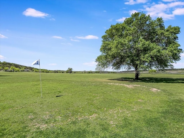 view of yard with a rural view